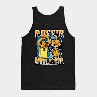 Reggie Miller Choke Sign Basketball Legend Signature 80S 90S Bootleg Rap Tank Top